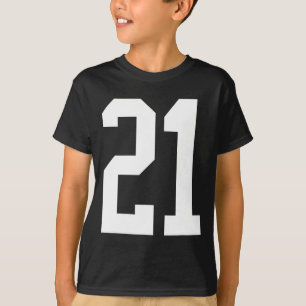 Camiseta Nº 21 Branco 21 Estilo de Ventilador Esportivo