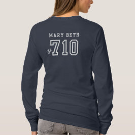 Camiseta Nº de C.P. feminino (Reservado a Mary Beth)