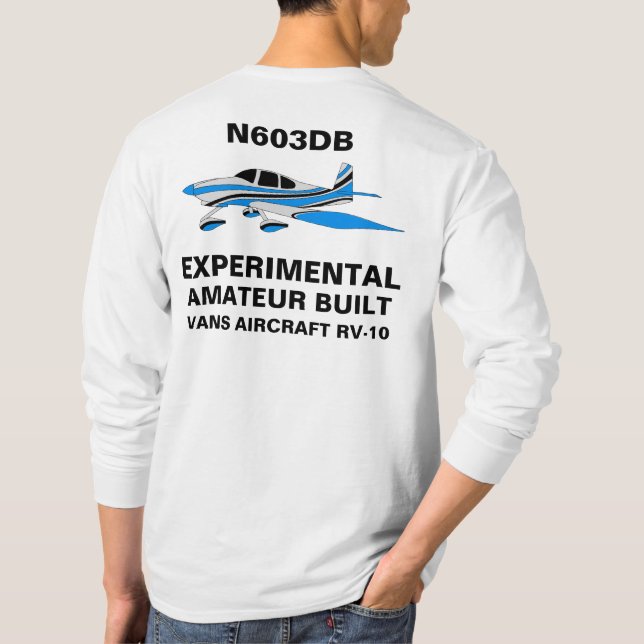 Camiseta N603DB Azul com texto (Verso)