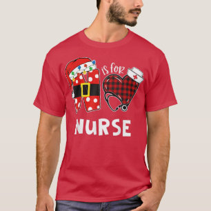 Camiseta N é para enfermeiro de chapéu santal que Xmas acen