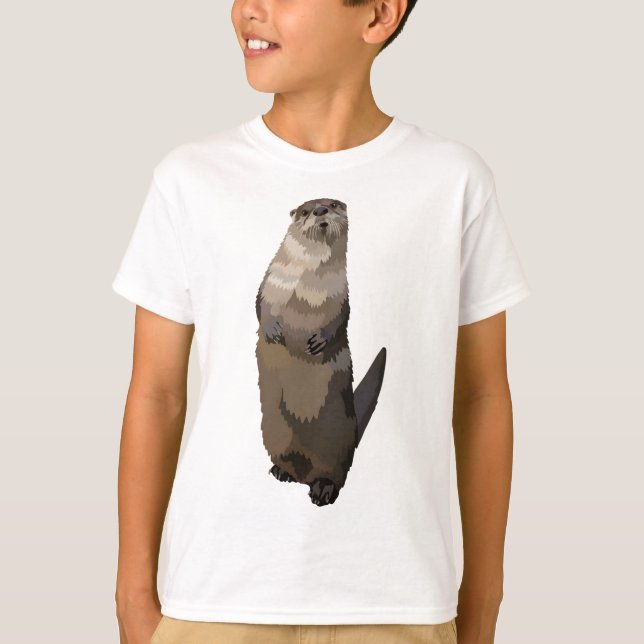 Camiseta N é para North American River Otter (Frente)
