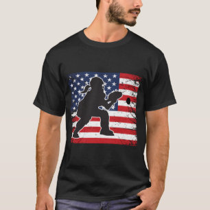 Camiseta N Equipe de Bandeira de Softball Distensível dos E