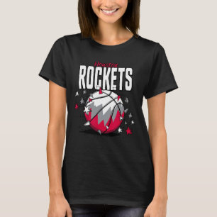 Camiseta N Houston Rockets Esboço Estrelas Doodle