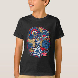 Camiseta N New Orleans Pelicans Colagem Psicodélica de Esbo