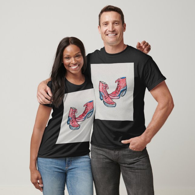 Camiseta N.O 01, Desenho Mão Da Coleção De Calçados Engraça (Unissex)