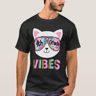 Camiseta Na 4ª série, Vibes De Volta À Escola Gata Tie Dye 