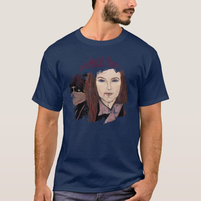 Camiseta Na alma de um T do vampiro (Frente)