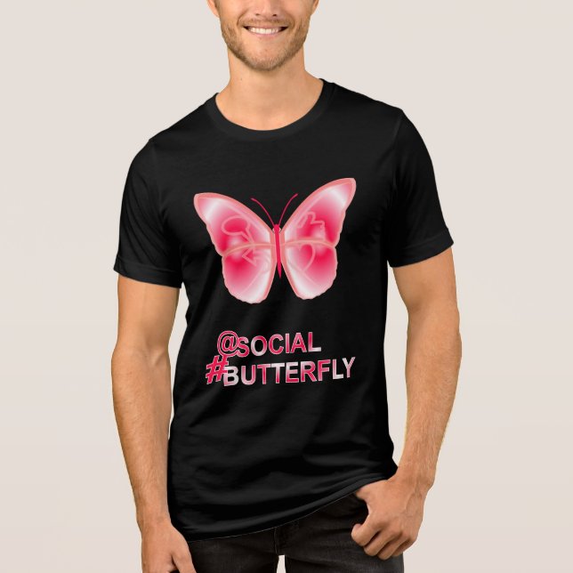 Camiseta Na Borboleta do Hashtag Social (Frente)