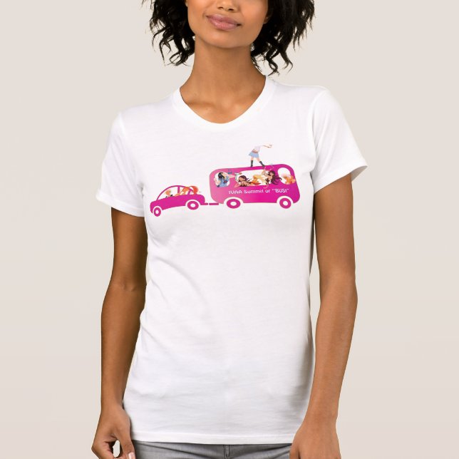 Camiseta Na camisola de alças do ônibus (Frente)