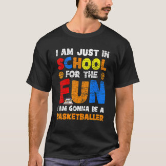 Camiseta Na Escola De Diversão De Basquete Da Escola De Bol