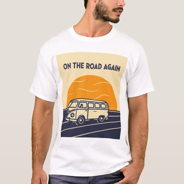 Camiseta Na Estrada, Ônibus Sunset 70 (Frente)
