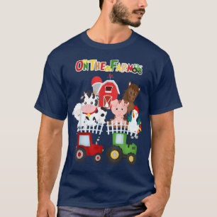 Camiseta Na Fazenda De Animais Da Fazenda De Barnyard, Garo