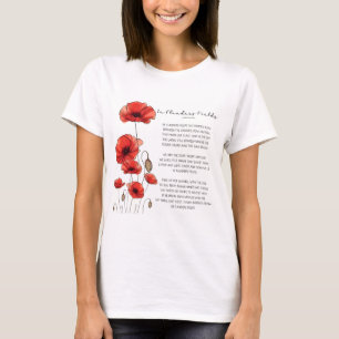 Camiseta Na Flandres Fields Lembrança Poema