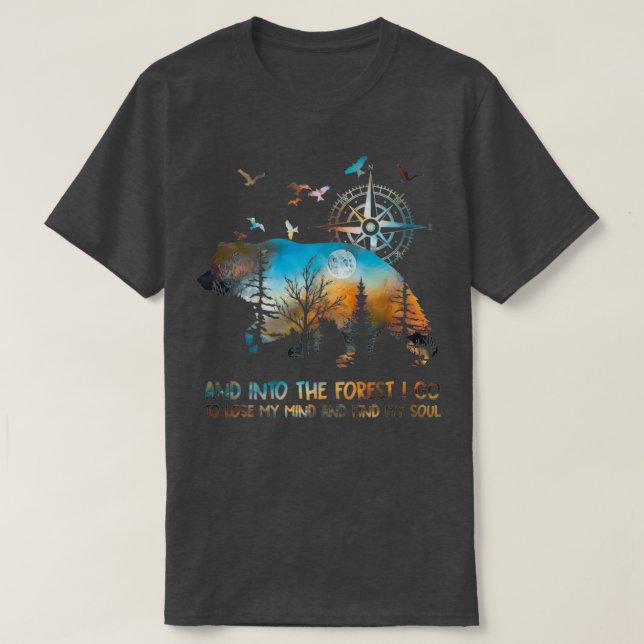 Camiseta Na Floresta Eu Vou Perder Minha Mente (Frente do Design)