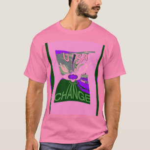 Camiseta Na Hillary Da Mudança Rosa, Os EUA Somos Mais Fort
