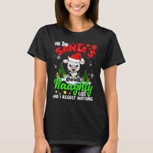 Camiseta Na Lista do Papai Noel Não Me Arrependo de Nada Xm