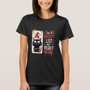 Camiseta Na Lista Travessa e Não Me Arrependo de Nada Gato 