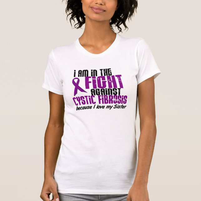 Camiseta Na luta contra a fibrose cística AFLIGIDA (Frente)