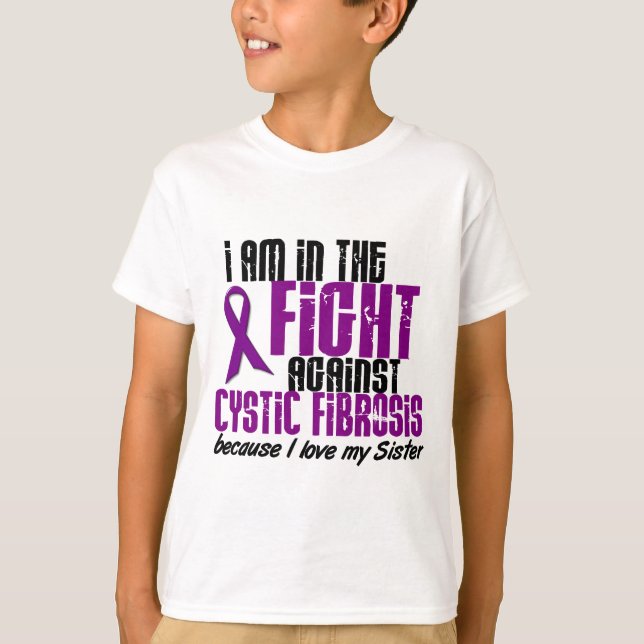 Camiseta Na luta contra a IRMÃ da fibrose cística (Frente)