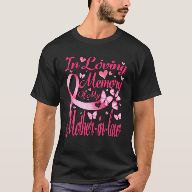 Camiseta Na Memória Adorável Do Meu Cancer Da Mãe Em Direit (Frente)