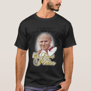 Camiseta Na Memória Amante Papa João Paulo Ii Dove Ele Vive