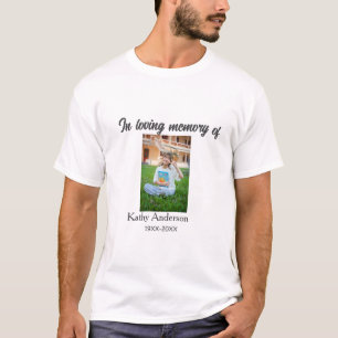 Camiseta Na memória amorosa de adicionar nome memorial keep
