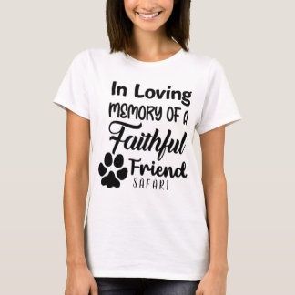 Camiseta Na memória amorosa, personalizado cão Memorial