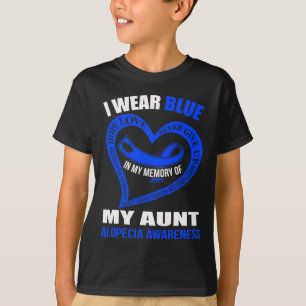 Camiseta Na memória da minha tia ALOPECIA SENSIBILIZAÇÃO
