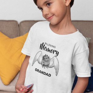 Camiseta Na memória de amor Memorial de Fotografias Avô