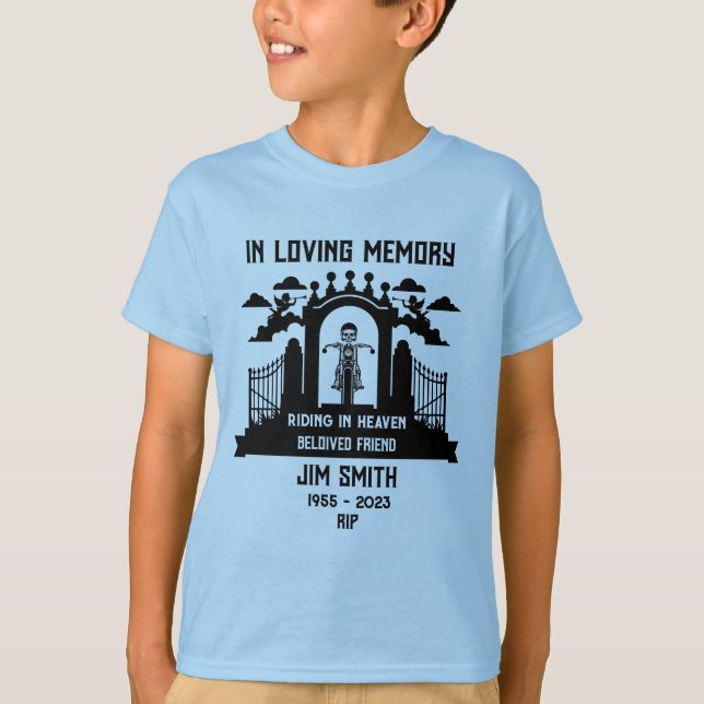 Camiseta Na Memória, Funeral Do Rider Biker (Frente)