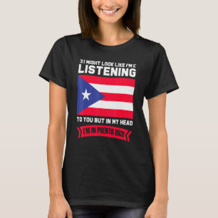 Camiseta Na Minha Cabeça Estou Em Porto Rico Porto Rico