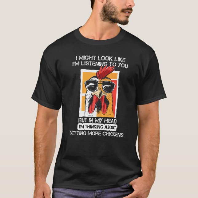 Camiseta Na minha cabeça, estou pensando em comprar mais fr (Frente)
