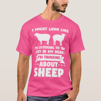 Camiseta Na Minha Cabeça Estou Pensando Em Ovinos