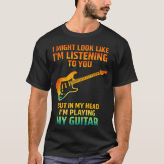 Camiseta Na Minha Cabeça Estou Tocando Meu Violão Músico Di