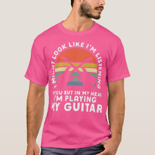 Camiseta Na Minha Cabeça Estou Tocando Minha Guitarrista