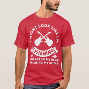 Camiseta Na Minha Cabeça Estou Tocando Minha Guitarrista