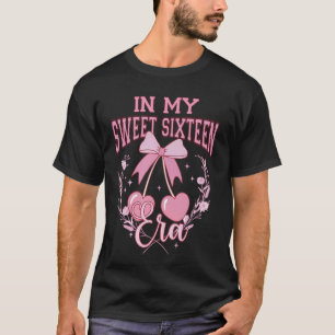 Camiseta Na Minha Doce Era 16 Bday Coquette Pink Bo