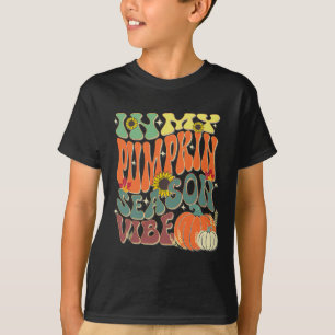 Camiseta Na Minha Época de Abóbora Vibe Halloween Ação de G