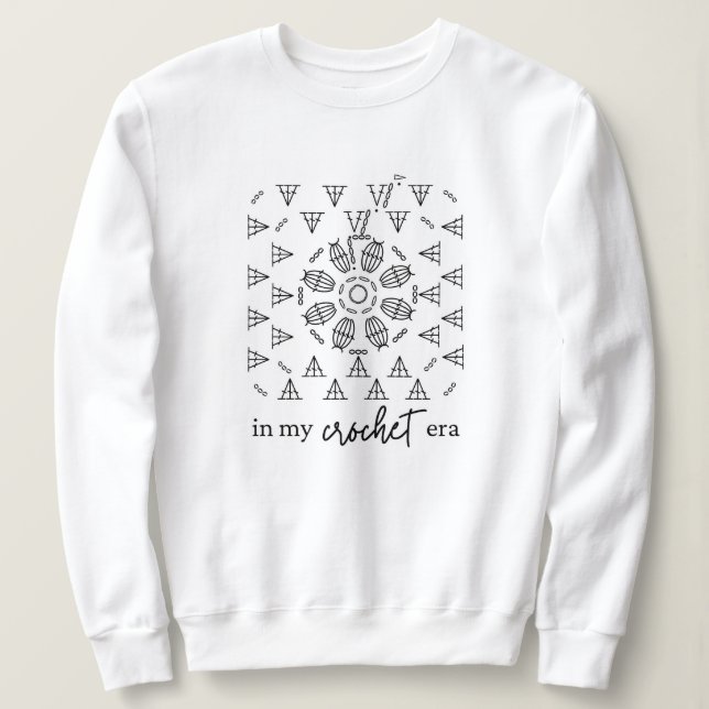 Camiseta Na Minha Era Crochet (Branco) (Frente do Design)