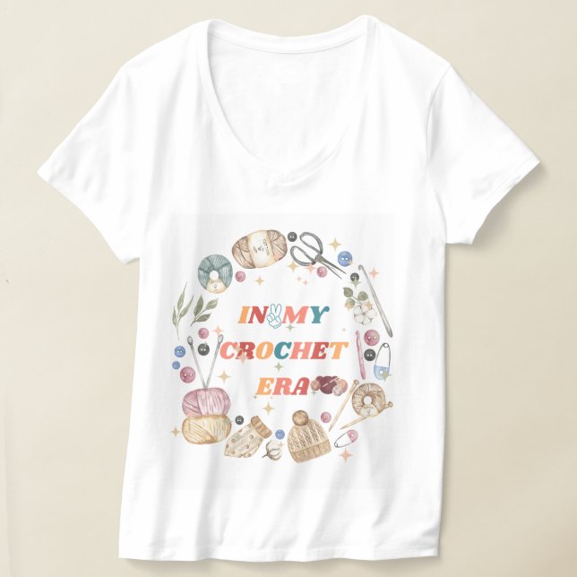 Camiseta Na Minha Era de Crochê, Presente para Mãe (Postura )
