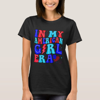 Camiseta Na Minha Era de Garota Americana Retro 4 de Julho