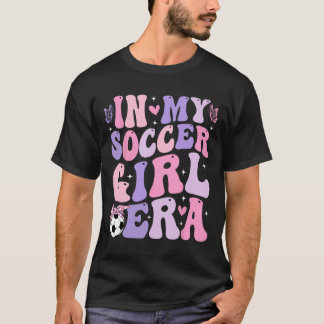 Camiseta Na Minha Era de Garota de Futebol Retro Groovy Gar
