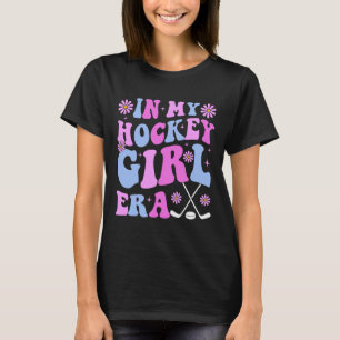 Camiseta Na Minha Era de Garota de Hóquei Groovy Dia de Jog