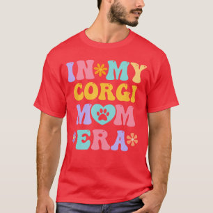 Camiseta Na Minha Era de Mãe Corgi Divertido Retro Groovy W
