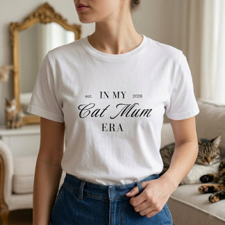 Camiseta Na Minha Era de Mãe de Gato Divertida Amante Simpl