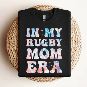 Camiseta Na Minha Era de Mãe de Rugby Colorida Mãe de Rugby