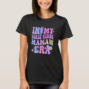 Camiseta Na Minha Era de Mamãe Cavalgando Cavalos Mamãe Ret
