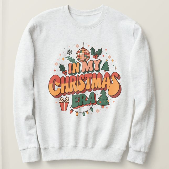 Camiseta Na Minha Era De Natal, Groovy (Frente do Design)