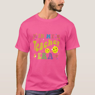 Camiseta Na Minha Era de Professor Retro Groovy Volta às Au