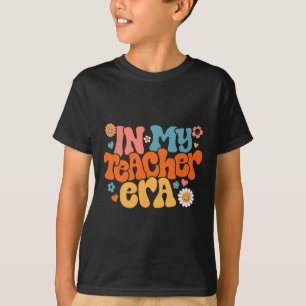 Camiseta Na Minha Era de Professora Groovy Primeiro Dia de